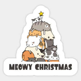 Meowy Christmas Sticker